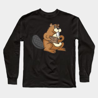 Beaver forest rodents for children animal welfare animal hunters Long Sleeve T-Shirt